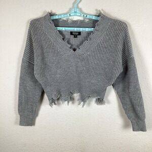 Hera Collection Womens Sweater Sz M Medium Gray Pullover Long Sleeve Excellent